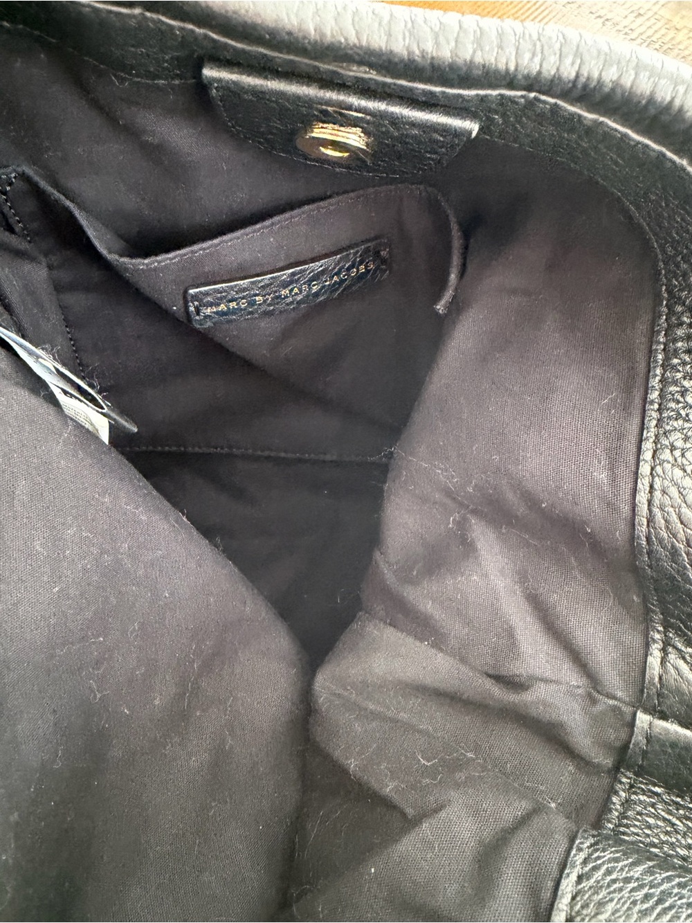 Marc by Marc Jacobs Black Leather Hobo with Gold Hardware - Picture 4 of 4